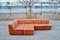 Vintage Modular Brandy Cognac Leather Sectional Sofa, Germany, 1970, Set of 6 23