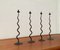 Vintage Brutalist Wrought Iron Candleholder from Hysteria, Set of 4 2