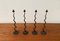 Vintage Brutalist Wrought Iron Candleholder from Hysteria, Set of 4 3