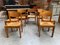 Dining Chairs & Armchair in Elm from Maison Regain, 1980s, Set of 7 1