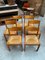 Dining Chairs & Armchair in Elm from Maison Regain, 1980s, Set of 7 4