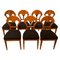 Biedermeier Cherry Veneer Dining Chairs, South Germany, 1890, Set of 7 1