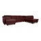 Dark Red Leather Flex Plus Corner Sofa Sofa from Ewald Schillig 1