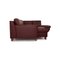 Dark Red Leather Flex Plus Corner Sofa Sofa from Ewald Schillig 6