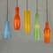 Vintage Pendant Lights in Murano Glass attributed to Vistosi, 1960s, Set of 5 4