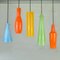 Vintage Pendant Lights in Murano Glass attributed to Vistosi, 1960s, Set of 5 3