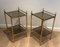 Brass and Smoked Glass Side Tables, 1940s, Set of 2 12