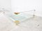 Large Acrylic Glass and Brass Coffee Table, 1970s 8