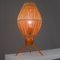 Mid-Century Swedish Table Lamp in Teak and Rattan, 1950s, Image 11