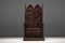 Geschnitzte Holz Thron Stühle mit Relief Design, 20. Jh., 2er Set 16