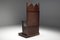Geschnitzte Holz Thron Stühle mit Relief Design, 20. Jh., 2er Set 8