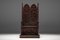 Geschnitzte Holz Thron Stühle mit Relief Design, 20. Jh., 2er Set 6