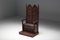 Geschnitzte Holz Thron Stühle mit Relief Design, 20. Jh., 2er Set 17
