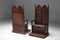 Chaises Trône en Bois Sculpté avec Motif en Relief, 20ème Siècle, Set de 2 4