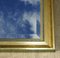 Specchio da parete con cornice in legno di pino dorato e bordo smussato, Immagine 11