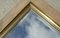 Specchio da parete con cornice in legno di pino dorato e bordo smussato, Immagine 7