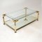 Vintage Coffee Tables in Glass and Brass, 1970, Set of 2 2