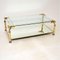 Vintage Coffee Table in Glass and Brass, 1970 7