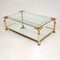 Vintage Coffee Table in Glass and Brass, 1970 2