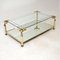 Vintage Coffee Table in Glass and Brass, 1970 1