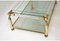 Vintage Coffee Table in Glass and Brass, 1970 4