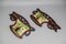 Art Nouveau Wooden Hand-Painted Floral Shelves, Germany, 1910, Set of 2, Image 5