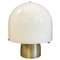 Mid-Century Modern Italian Table Lamp with Glossy Opal Glass attributed to Mazzega 1