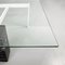 Italian Square Coffee Table in Glass, Iron and Marquinia Marble, 1980s 7