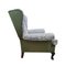 Victorian Wingback Armchair with Oak Queen Onos Legs, Image 3