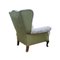 Victorian Wingback Armchair with Oak Queen Onos Legs, Image 4