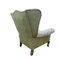 Victorian Wingback Armchair with Oak Queen Onos Legs, Image 6