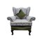 Victorian Wingback Armchair with Oak Queen Onos Legs, Image 2