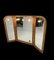 Mid-Century Italian Triple Folding Bamboo Mirror with Dimmable Lighting, 1970s, Image 7