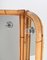 Espejo italiano Mid-Century plegable triple de bambú con luz regulable, años 70, Imagen 17