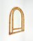 Arched Bamboo and Rattan Wall Mirror, Italy, 1970s, Image 4