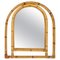 Arched Bamboo and Rattan Wall Mirror, Italy, 1970s, Image 1