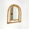 Arched Bamboo and Rattan Wall Mirror, Italy, 1970s 5