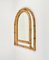 Arched Bamboo and Rattan Wall Mirror, Italy, 1970s, Image 6