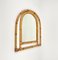 Arched Bamboo and Rattan Wall Mirror, Italy, 1970s, Image 3