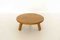 Brutalist Oak Round Coffee Table, the Netherlands, 1970s 3