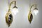 Louis XVI Style Wall Lights in Brass with Mirror & Opal Glass Lampshades, 1920s, Set of 2 2