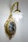 Louis XVI Wandlampen aus Messing mit Spiegel & Opalglas Lampenschirmen, 1920er, 2er Set 4
