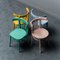 Vintage Multicolor Wooden Chairs, 1950s, Set of 4 2