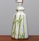 Italian White Ceramic and Glazed Hand-Painted Table Lamps with Bamboo Decor, 1960s, Set of 2 8