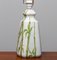 Italienische handbemalte italienische Tischlampen aus weißer Keramik mit Bambusdekor, 1960er, 2er Set 8