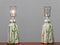 Italian White Ceramic and Glazed Hand-Painted Table Lamps with Bamboo Decor, 1960s, Set of 2, Image 2