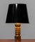 Brutalist Gilt Ceramic Table Lamp in the style of Dümler and Breiden, Germany, 1970s, Image 7