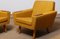 Fauteuils Club Scandinave en Teck et Tissu Ocre, Danemark, 1950s, Set de 2 4