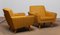 Scandinavian Teak Paws and Ocher Fabric Club Chairs, Denmark, 1950s, Set of 2, Image 11
