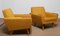 Scandinavian Teak Paws and Ocher Fabric Club Chairs, Denmark, 1950s, Set of 2, Image 10